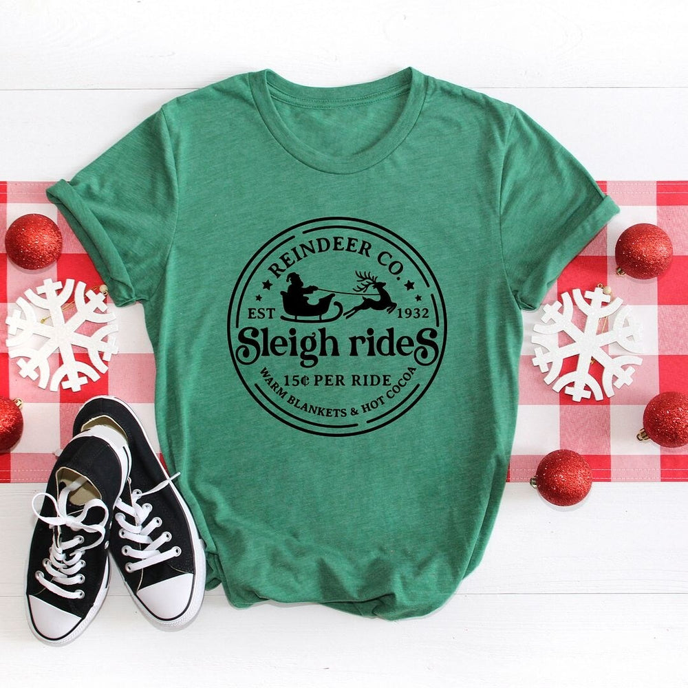 Reindeer Co. Sleigh Rides Short Sleeve Crewnneck Tee