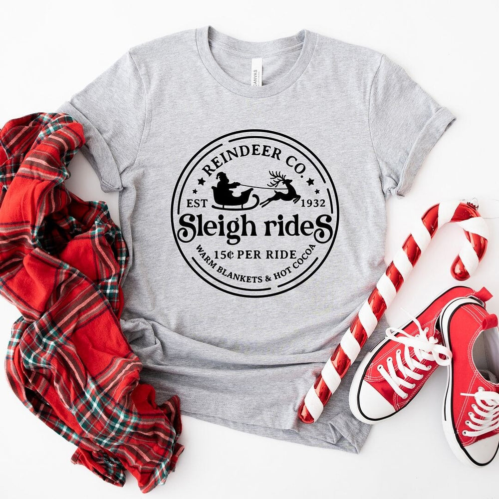 Reindeer Co. Sleigh Rides Short Sleeve Crewnneck Tee