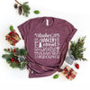 Reindeer Name Collage Short Sleeve Crewnneck Tee