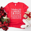 Reindeer Name Collage Short Sleeve Crewnneck Tee