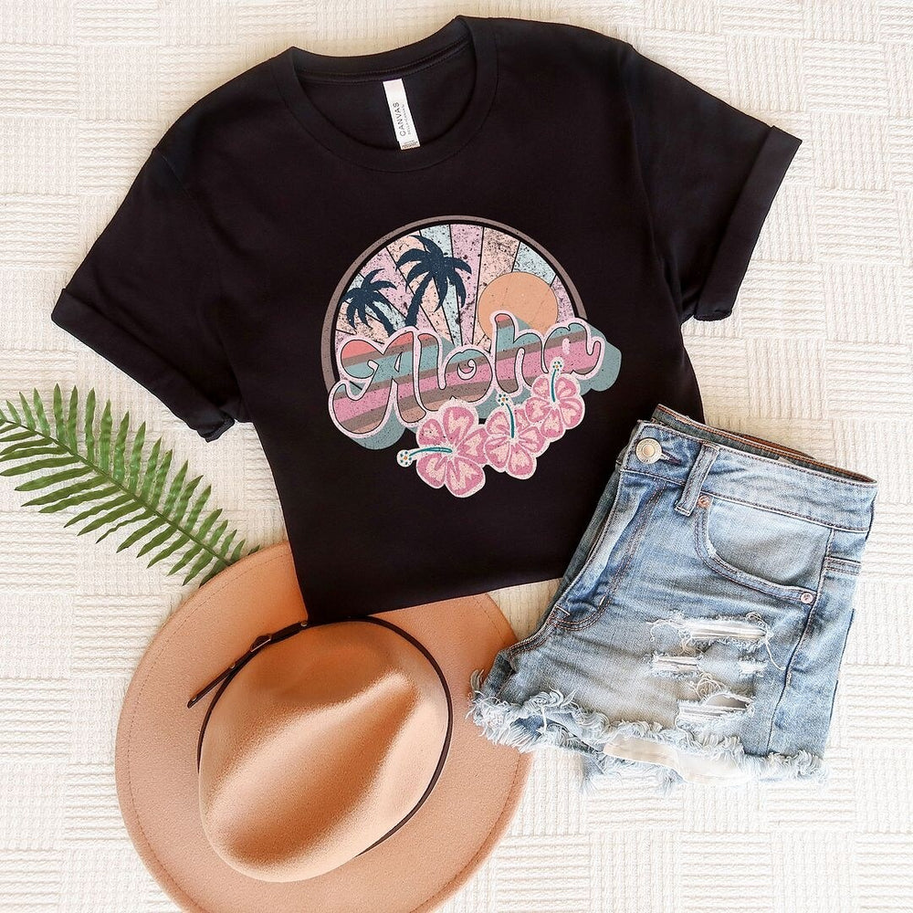 Retro Aloha Short Sleeve Crewnneck Tee