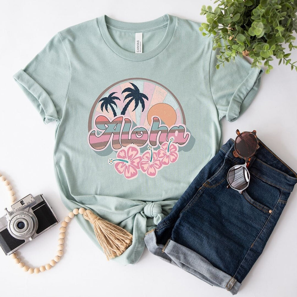 Retro Aloha Short Sleeve Crewnneck Tee