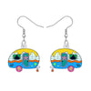 Retro Camper Van Drop Earrings