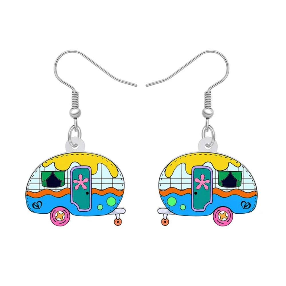 Retro Camper Van Drop Earrings