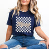 Retro Checkered Mama Short Sleeve Crewnneck Tee