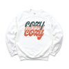 Retro Cozy Stacked Colorful Graphic Sweatshirt