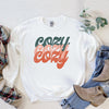 Retro Cozy Stacked Colorful Graphic Sweatshirt