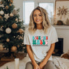 Retro Deck The Halls Checkered Garment Dyed Tee