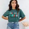 Retro Deck The Halls Checkered Garment Dyed Tee