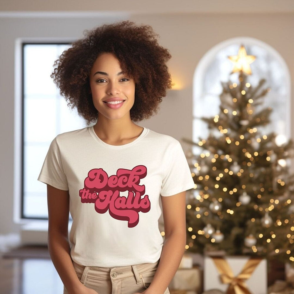 Retro Deck The Halls Short Sleeve Crewnneck Tee