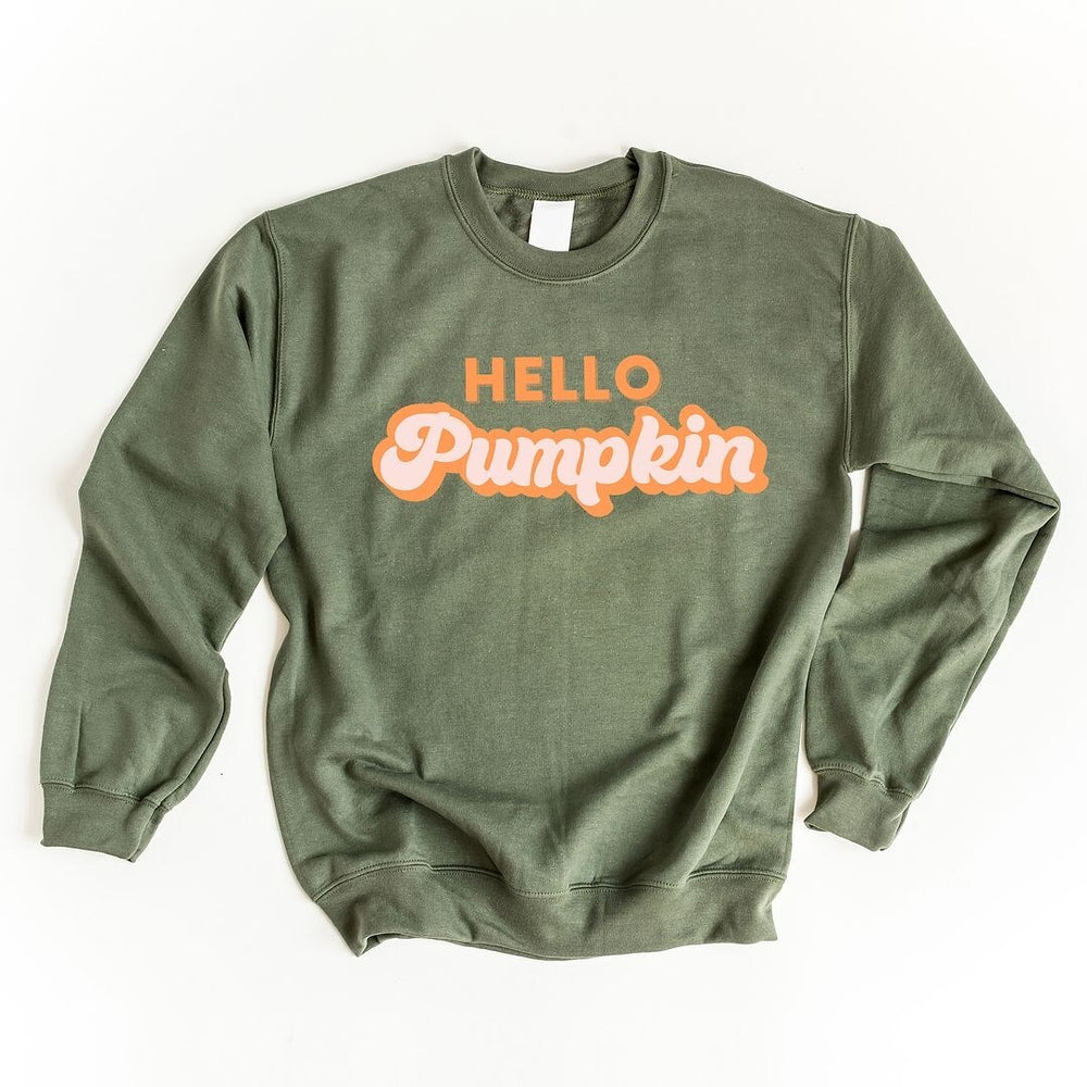 Retro Hello Pumpkin Graphic Sweatshirt