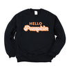 Retro Hello Pumpkin Graphic Sweatshirt