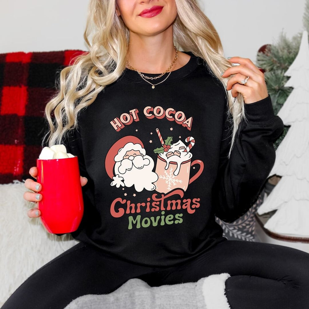 Retro Hot Cocoa Christmas Moves Graphic Sweatshirt