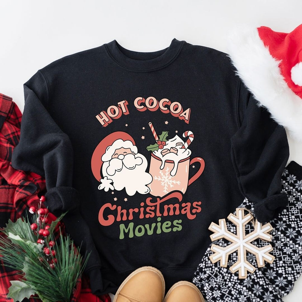 Retro Hot Cocoa Christmas Moves Graphic Sweatshirt