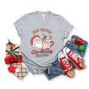 Retro Hot Cocoa Christmas Movies Short Sleeve Crewnneck Tee