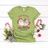 Retro Hot Cocoa Christmas Movies Short Sleeve Crewnneck Tee