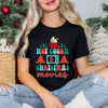 Retro Hot Cocoa Mug and Christmas Movies Short Sleeve Tee