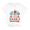 Retro Hot Cocoa Mug and Christmas Movies Short Sleeve Tee