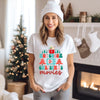 Retro Hot Cocoa Mug and Christmas Movies Short Sleeve Tee