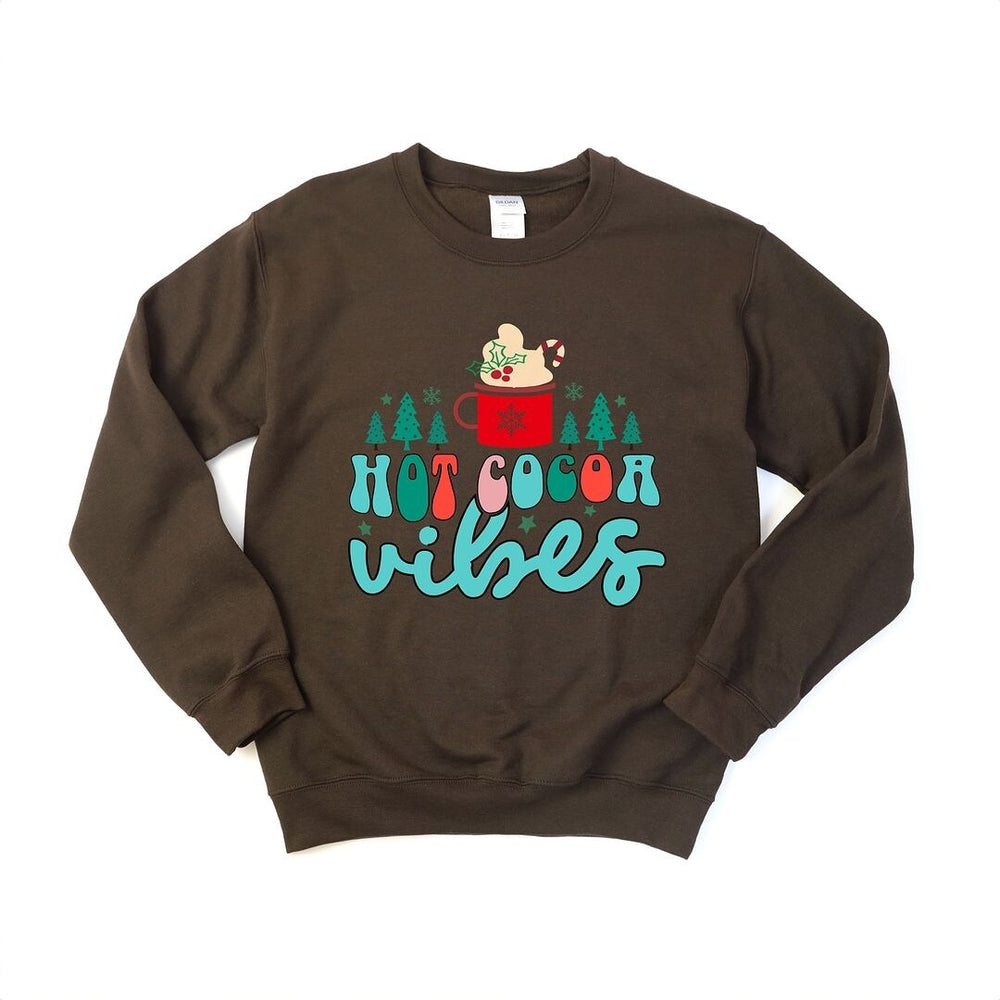 Retro Hot Cocoa Vibes Graphic Sweatshirt