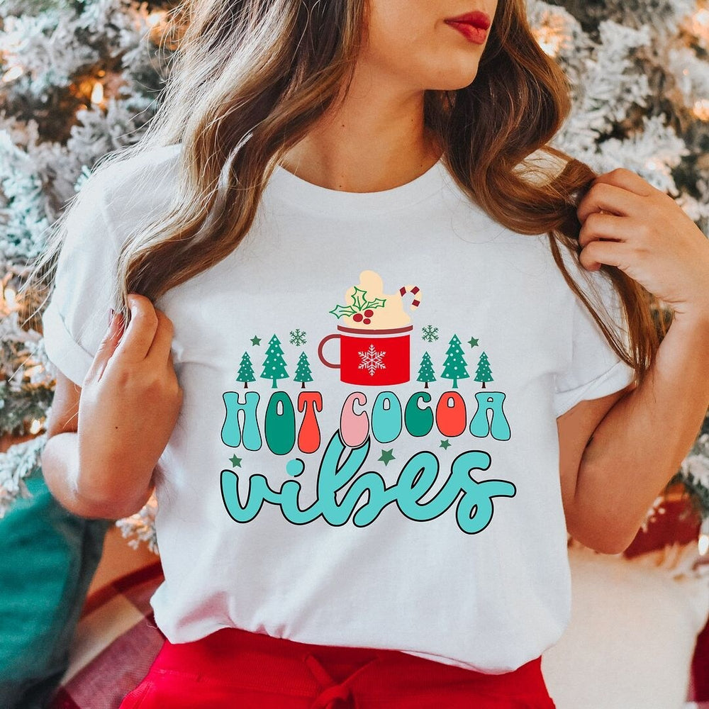 Retro Hot Cocoa Vibes Short Sleeve Tee