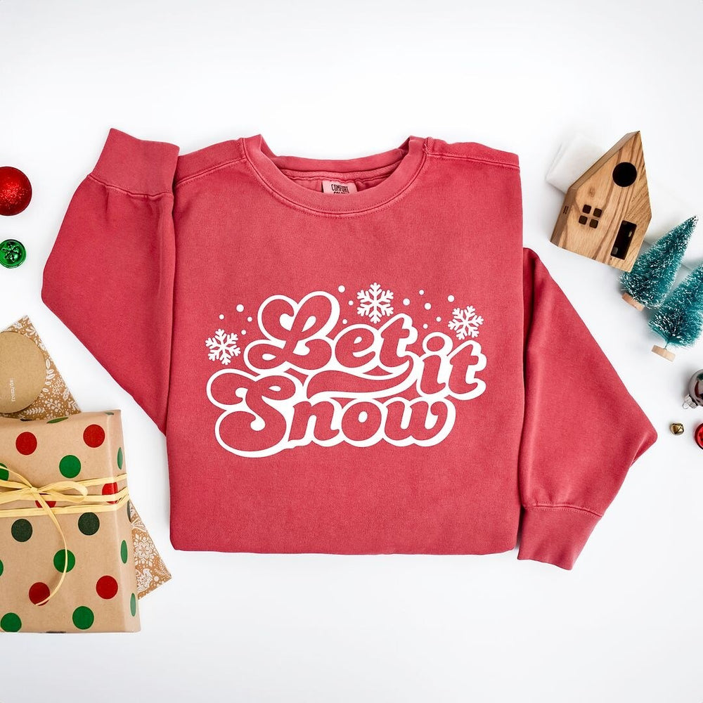 Retro Let It Snow Garment Dyed Sweatshirt