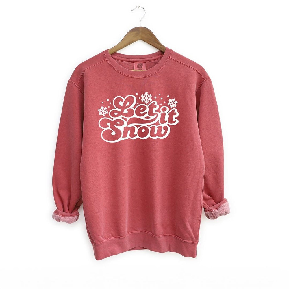 Retro Let It Snow Garment Dyed Sweatshirt