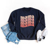 Retro Mama Wave Graphic Sweatshirt