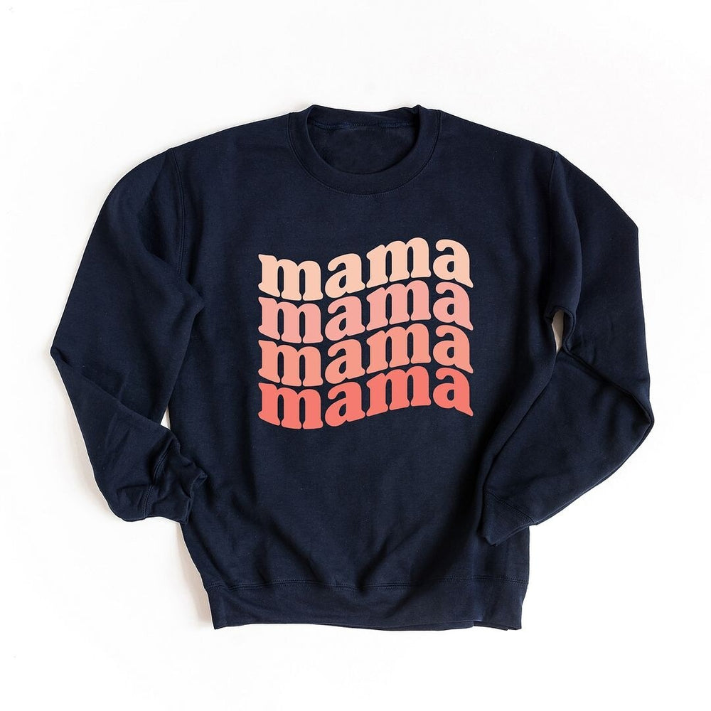 Retro Mama Wave Graphic Sweatshirt