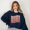 Retro Mama Wave Graphic Sweatshirt