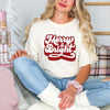 Retro Merry And Bright Garment Dyed Tee