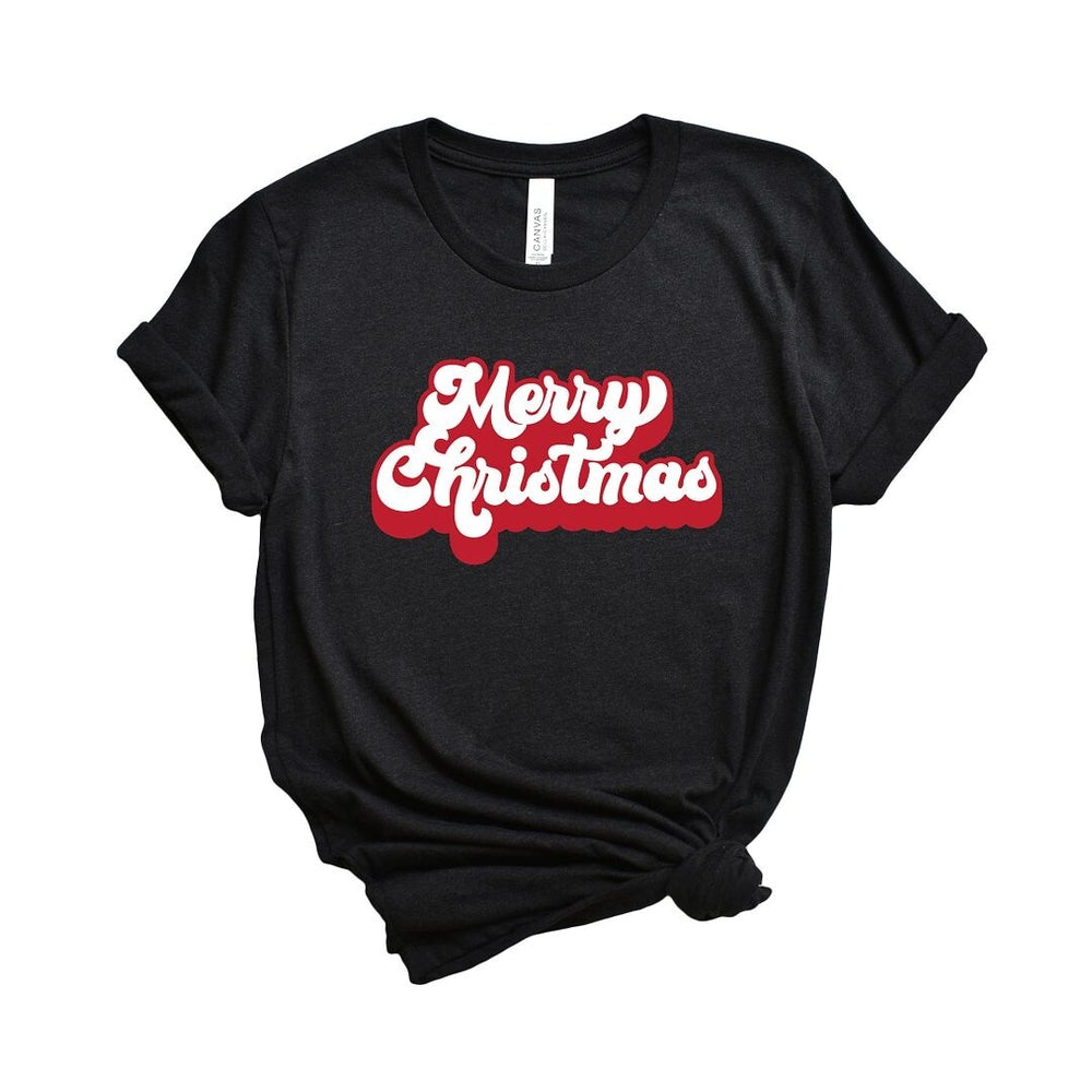 Retro Merry Christmas Short Sleeve Tee