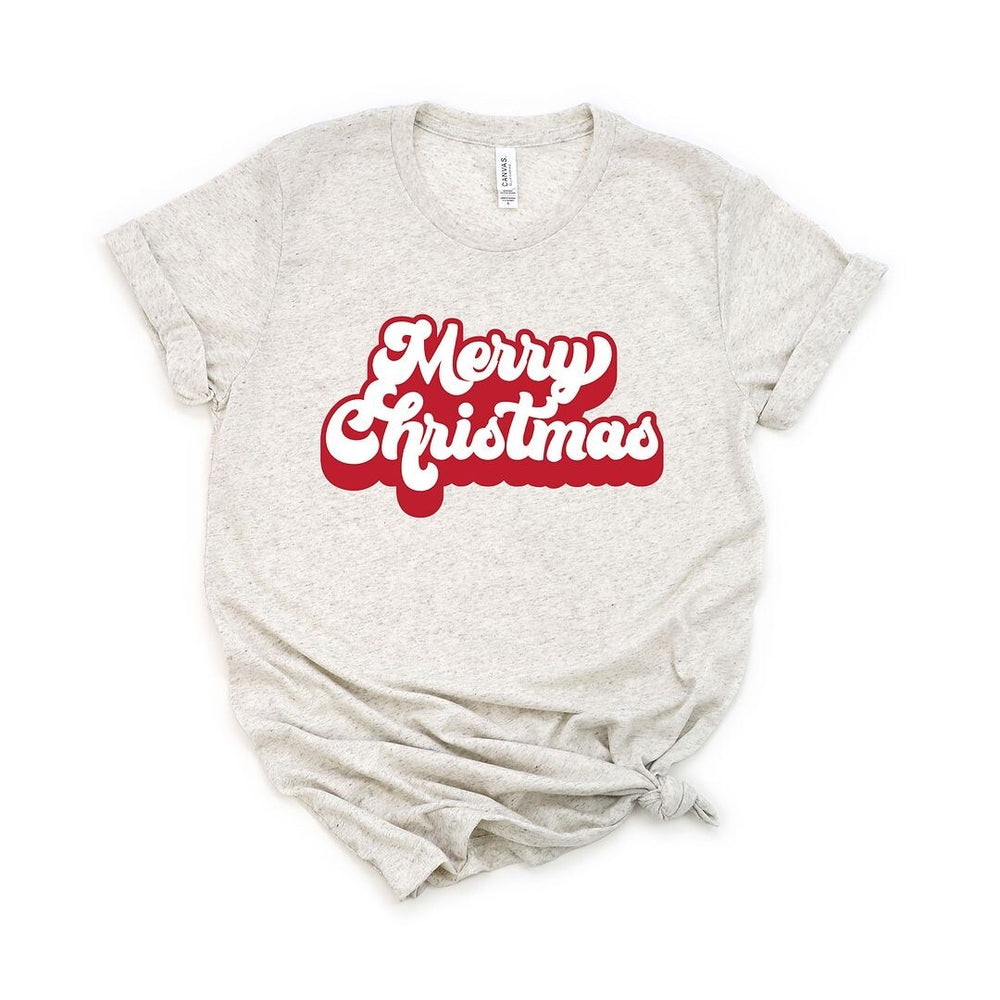 Retro Merry Christmas Short Sleeve Tee