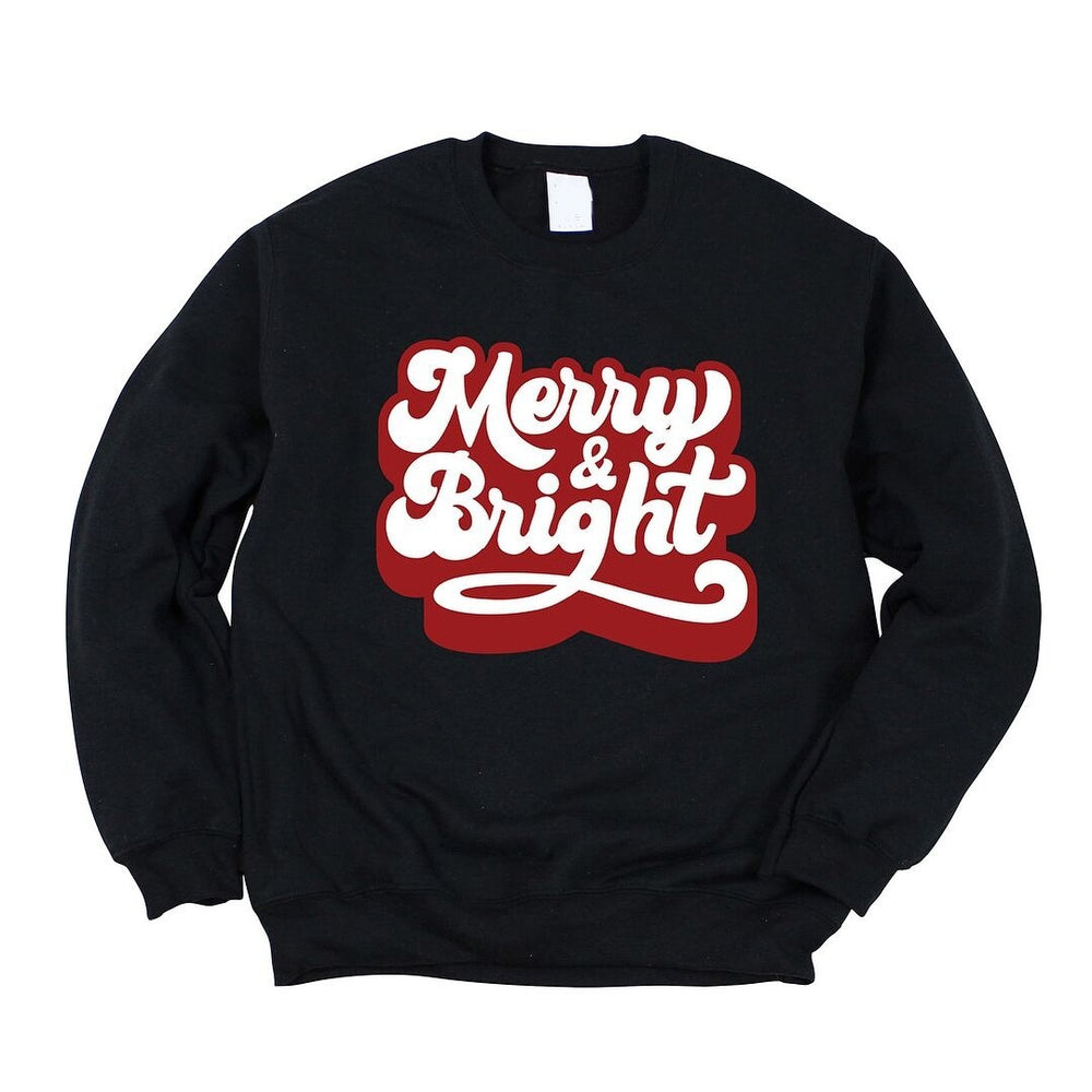 Retro Merry and Bright Graphic Sweatshirt