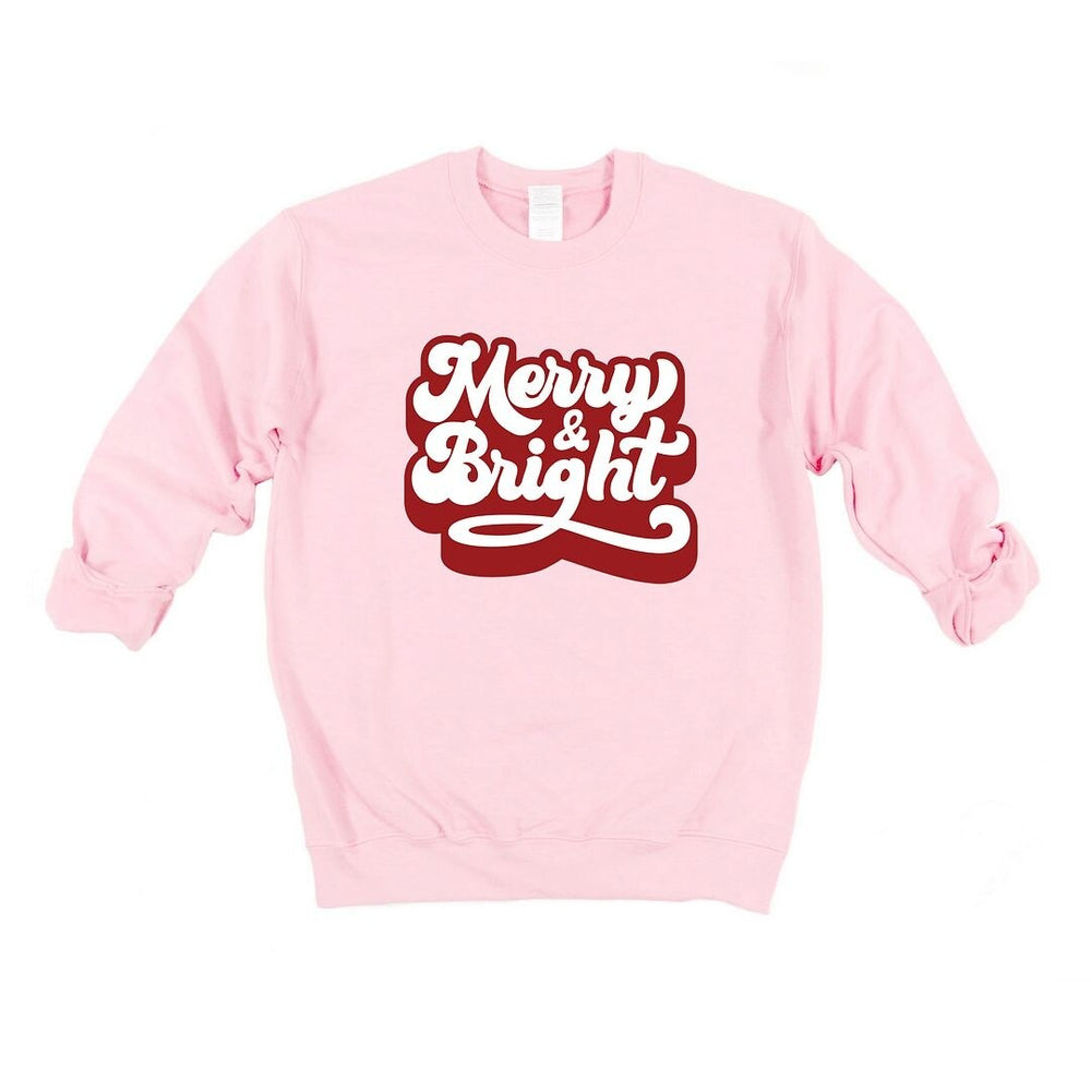 Retro Merry and Bright Graphic Sweatshirt