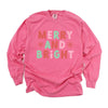 Retro Merry and Bright Stars Garment Dyed Long Sleeve