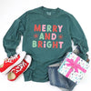 Retro Merry and Bright Stars Garment Dyed Long Sleeve