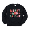 Retro Merry and Bright Stars Graphic Sweatshirt