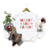 Retro Merry and Bright Stars Graphic Sweatshirt