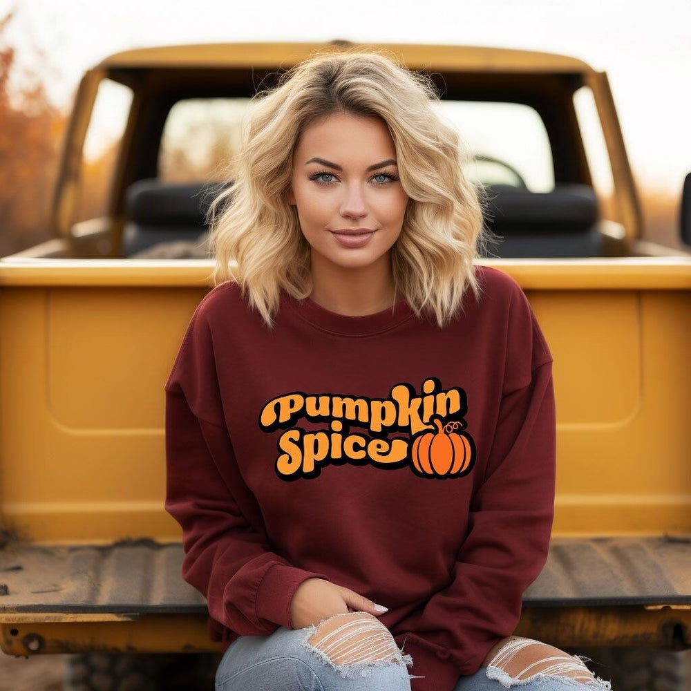 Retro Pumpkin Spice Graphic Sweatshirt