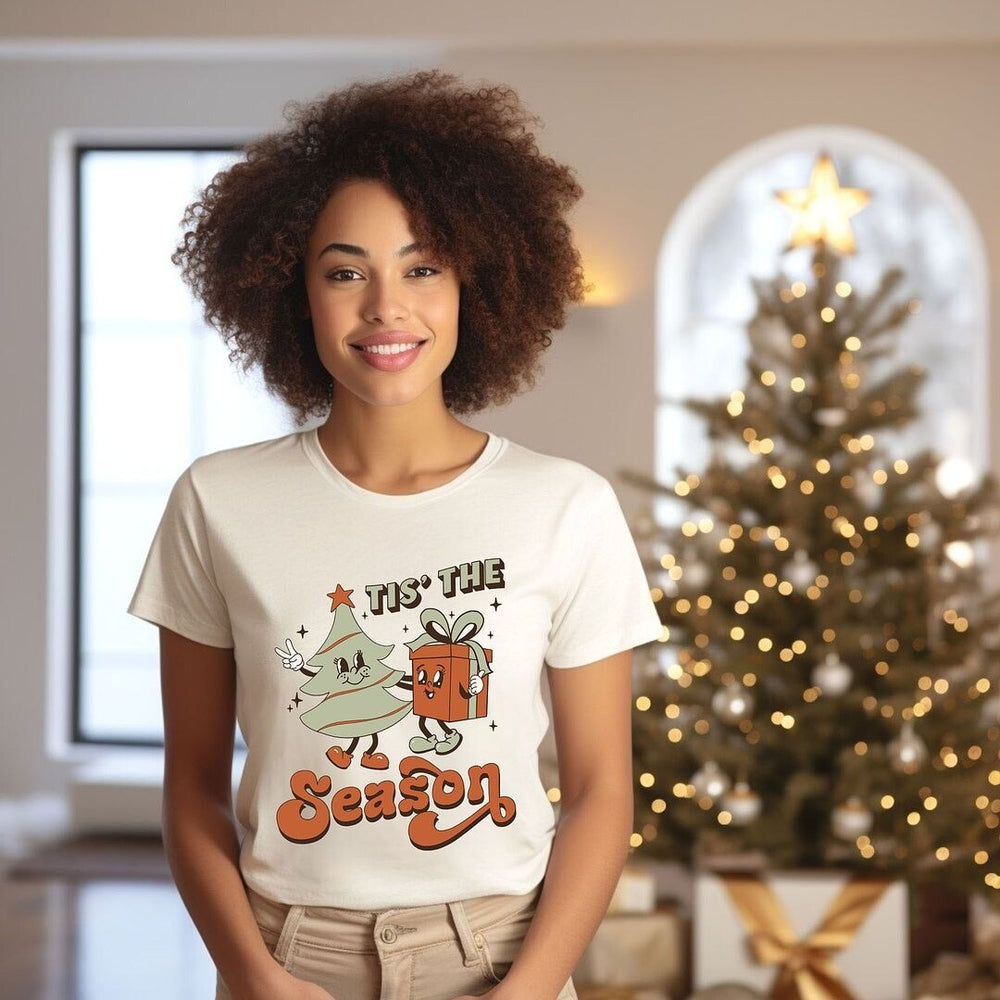 Retro Tis the Season Tree Short Sleeve Tee