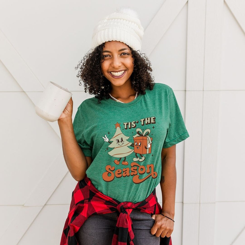 Retro Tis the Season Tree Short Sleeve Tee