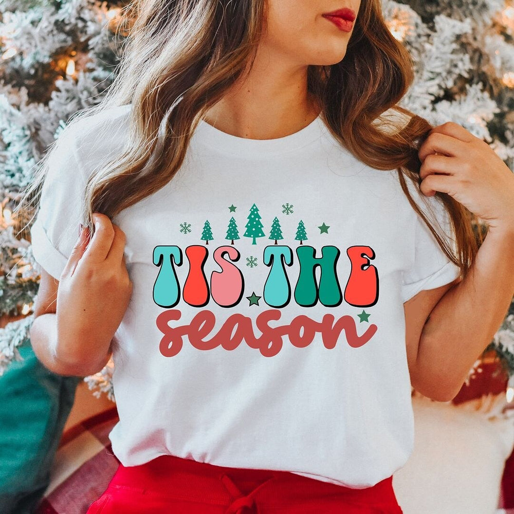 Retro Tis the Season Trees Short Sleeve Tee