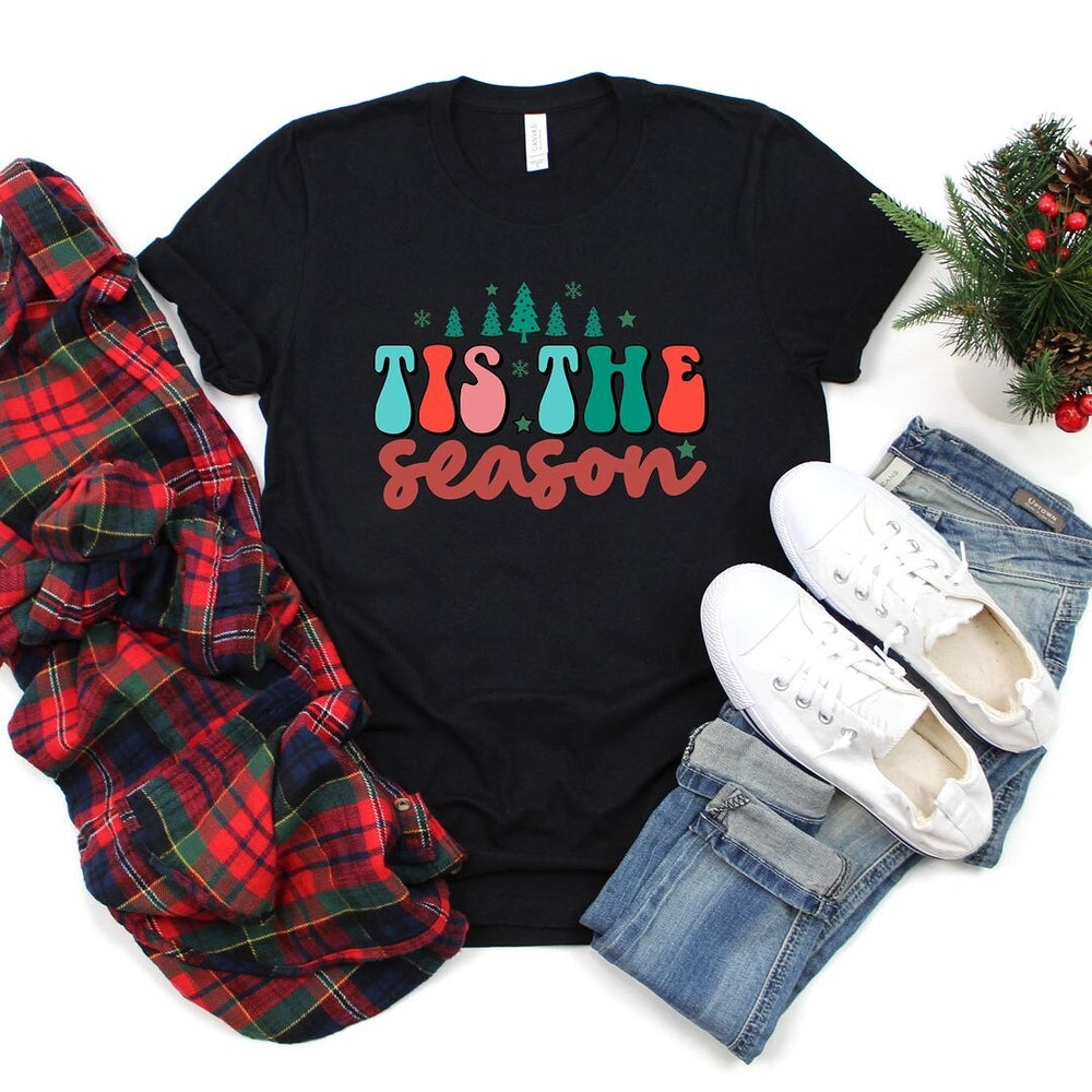 Retro Tis the Season Trees Short Sleeve Tee