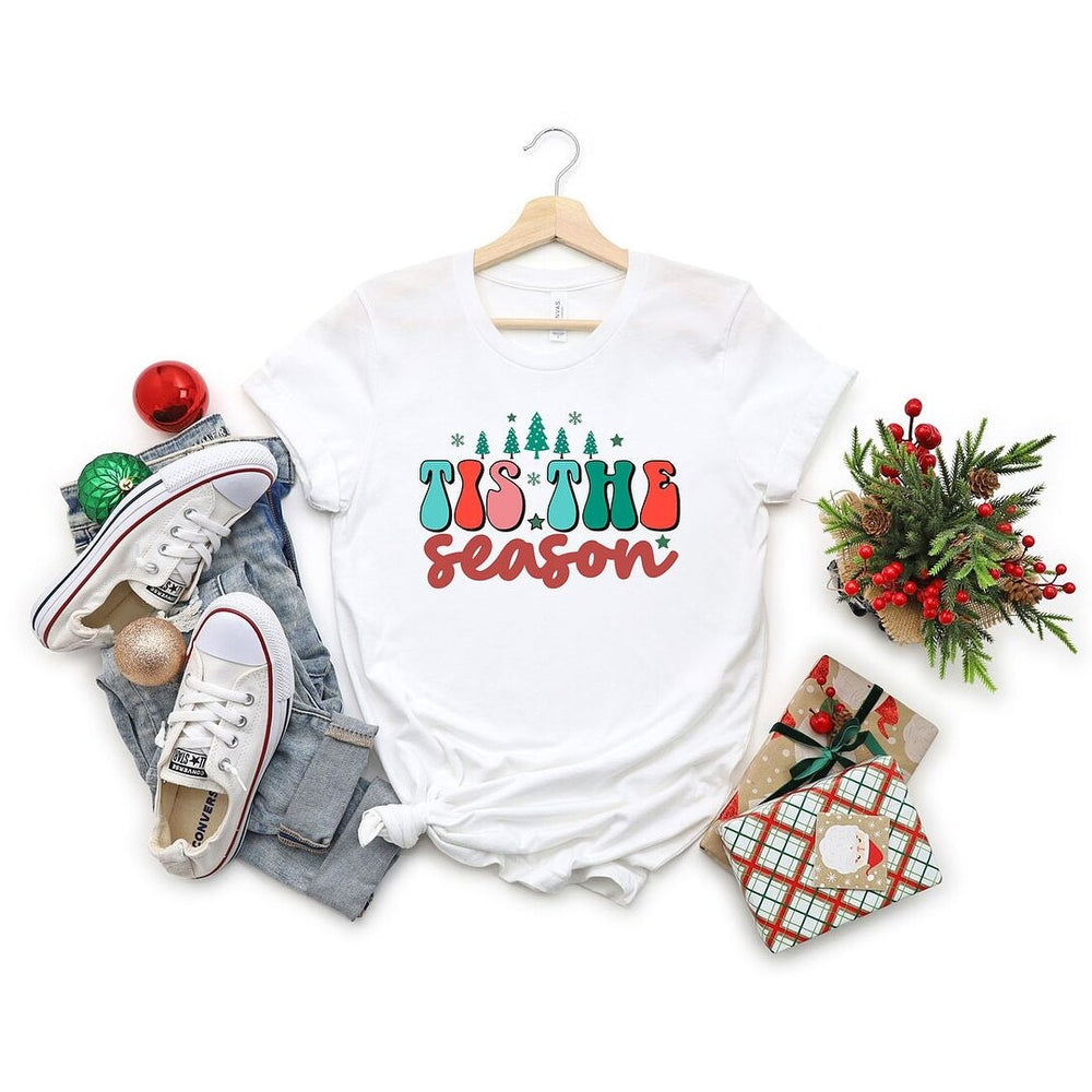 Retro Tis the Season Trees Short Sleeve Tee