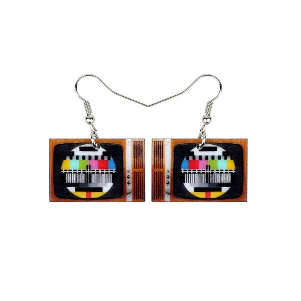 Retro Tv Drop Earrings