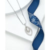 Rhodium Marquis Pave Swarovski Crystal Pendant Necklace