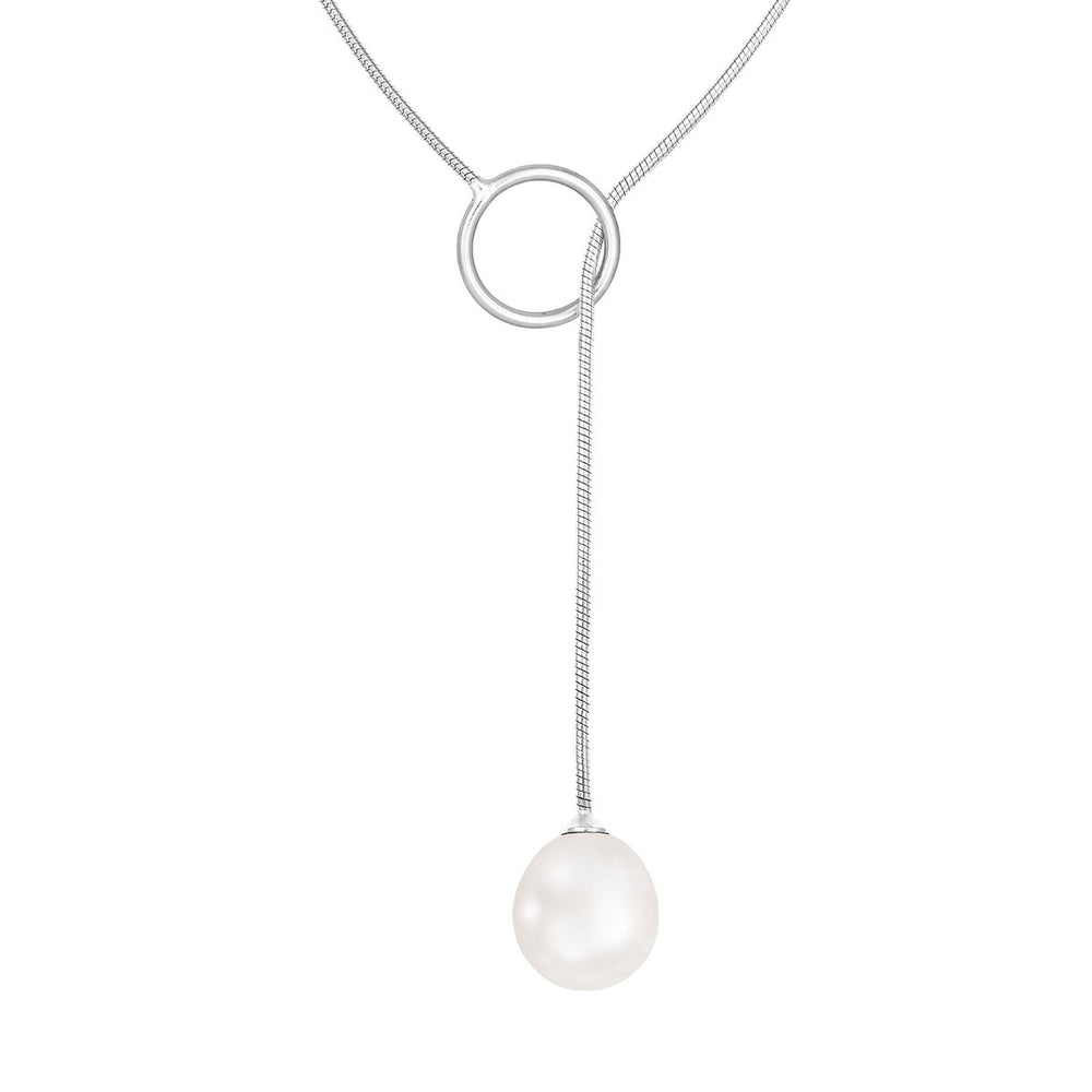 Rhodium-plated sterling silver necklace