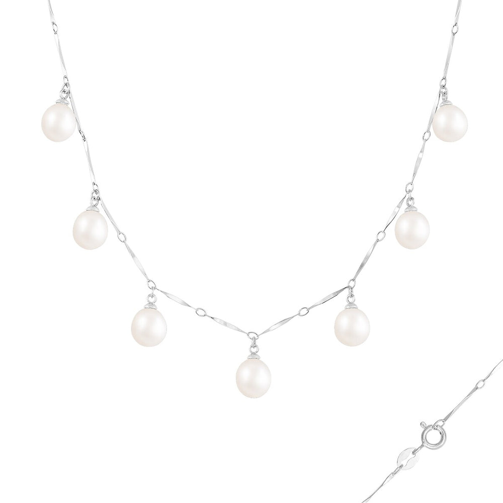 Rhodium-plated sterling silver necklace