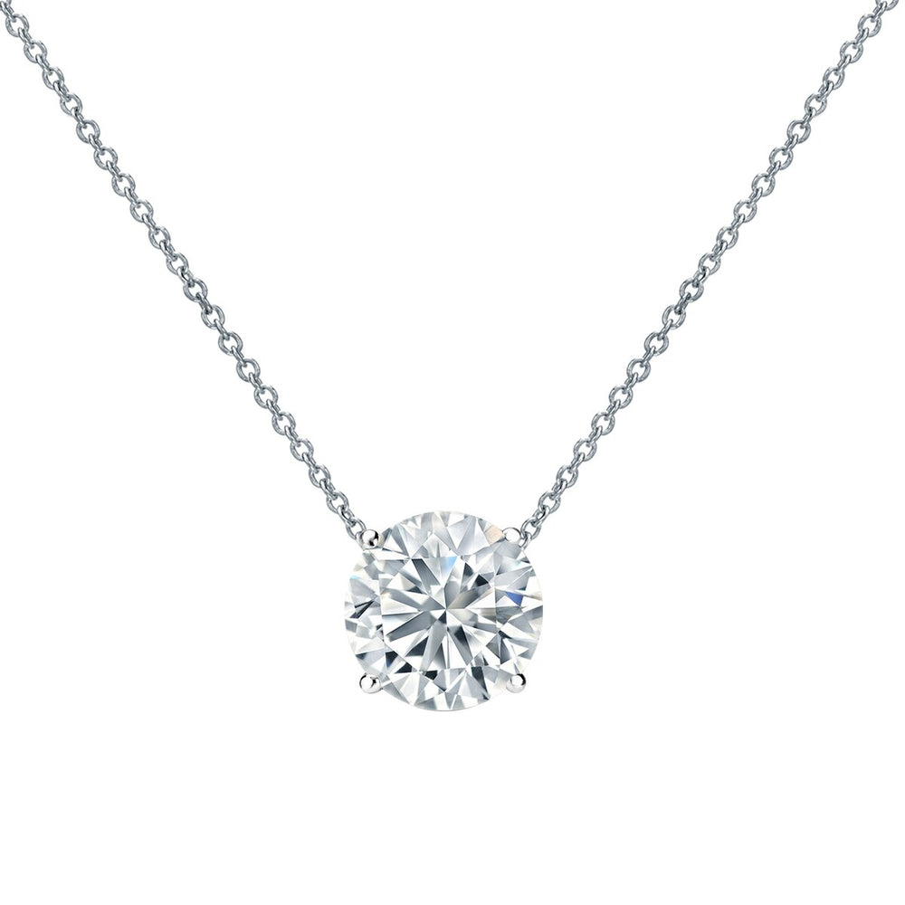 RhythmRocks 14K Gold Lab Grown Round Diamond Floating Solitaire Necklace 0.50 ct. tw. (E-F VS-SI)